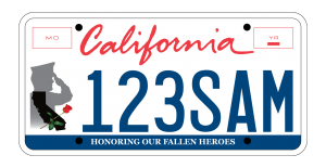 Drive To Remember License Plate